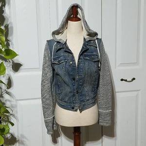 Free People Hooded Denim Jacket